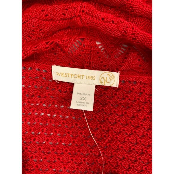 Westport Women Red3X Knitted Short Cardigan - Picture 3 of 6